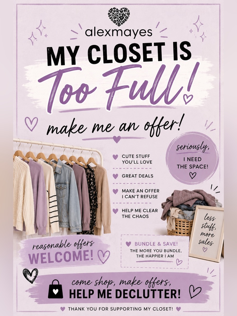 My Closet Is Too Full ‼️ Make Me Offers 💜